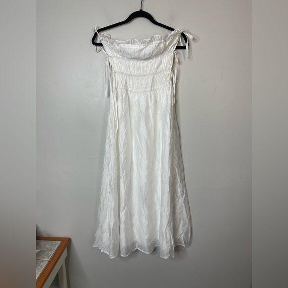 Princess Polly NWT EMILIANO STRAPLESS MAXI DRESS WHITE Sz US 2 Coastal Cottage - Picture 4 of 13